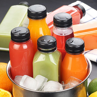 Press 350ml Square Plastic Bottles Cold Brew Tea Bottle