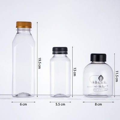 Fat Cup 300ml Plastic Juice Bottles FDA Disposable Beverage Bottles