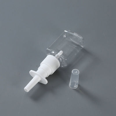 PET Transparent Liquid Medicine Bottles With White Sprinkler Or Nose Spray