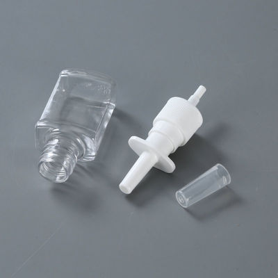 PET Transparent Liquid Medicine Bottles With White Sprinkler Or Nose Spray